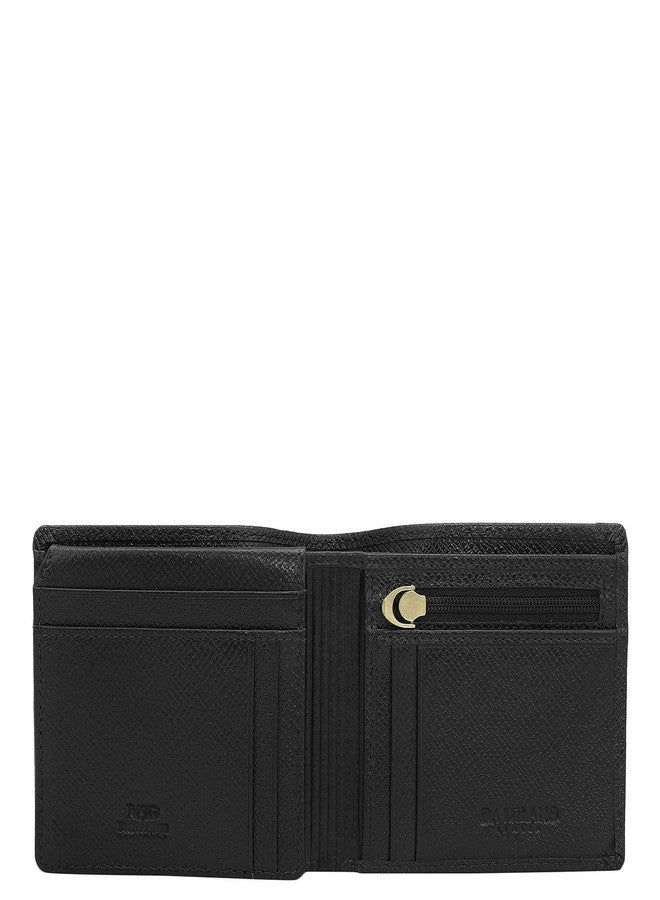 Da Milano RFID Protected Leather Wallet for Men with Card Slot - Black - Image 3